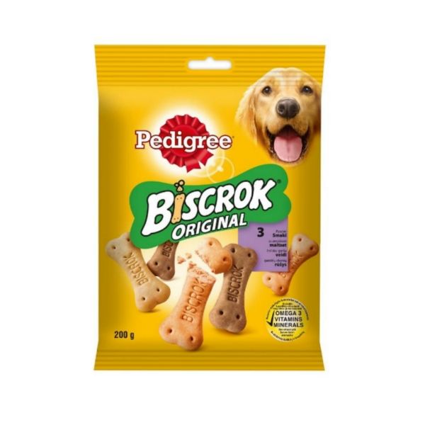 غذای تشویقی سگ پدیگری مدل biscork وزن 200 گرم