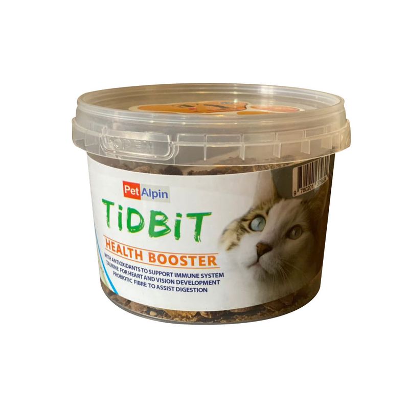 غذای تشویقی گربه تیدبیت مدل health booster وزن 180 گرم