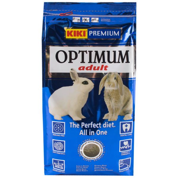 غذای خرگوش بالغ کیکی مدل optimum وزن 800 گرم
