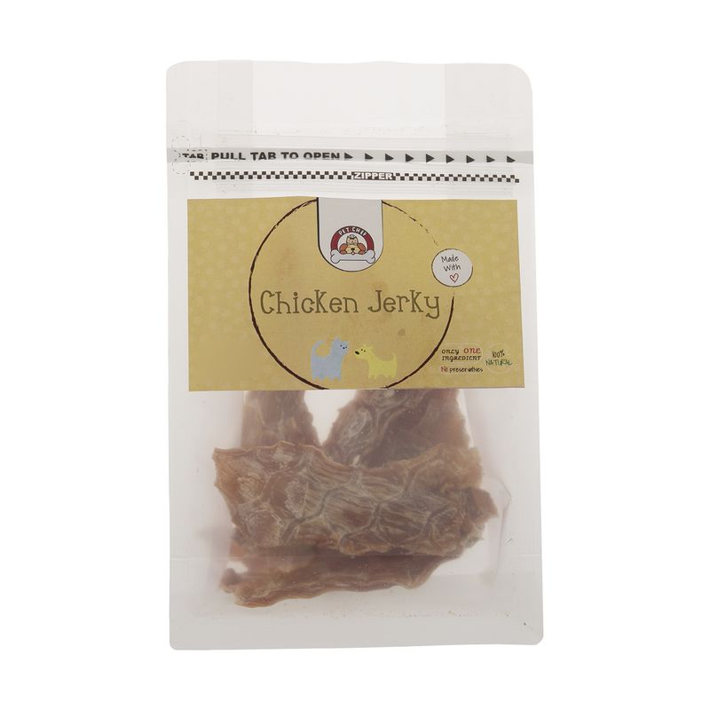 غذای خشک سگ مدل chicken jerky وزن 60 گرم
