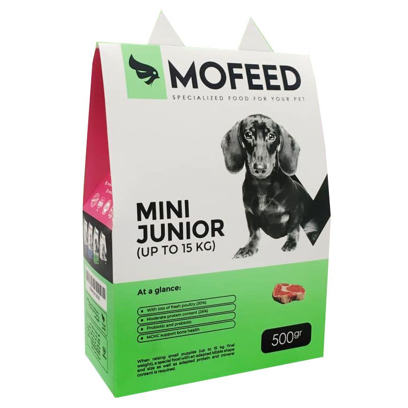 غذای خشک سگ مفید مدل mini junior وزن 500 گرم