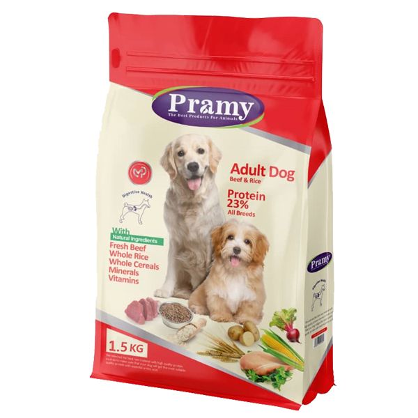غذای خشک سگ پرامی مدل adult dog حجم 1.5 کیلوگرم