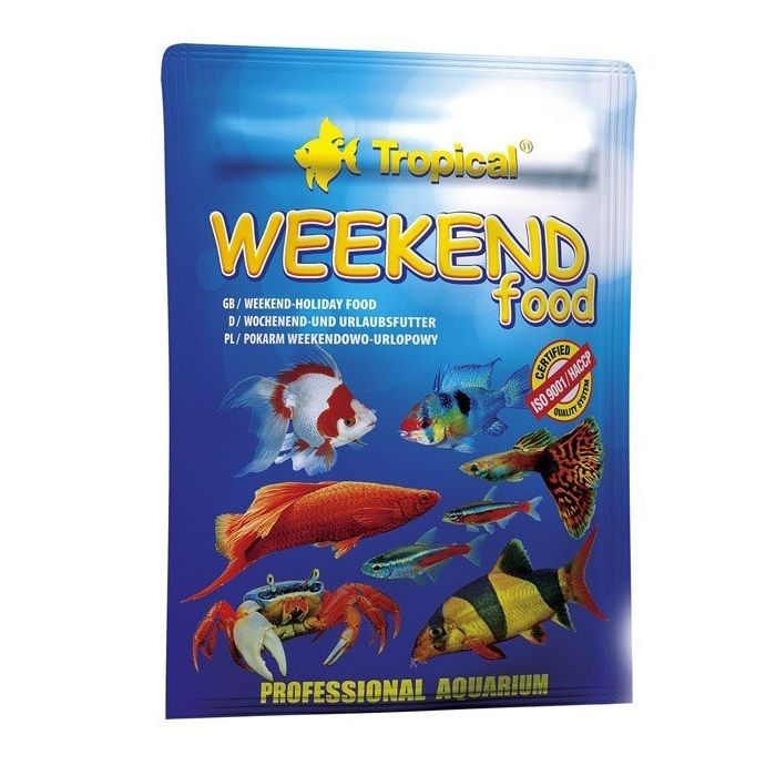 غذای خشک ماهی تروپیکال مدل weekend food وزن 20 گرم