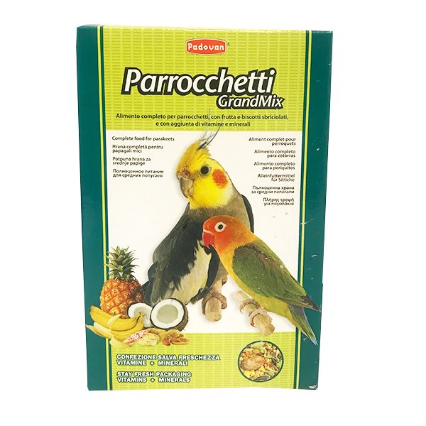 غذای خشک پرنده پادوان مدل parrocchetti وزن 850 گرم