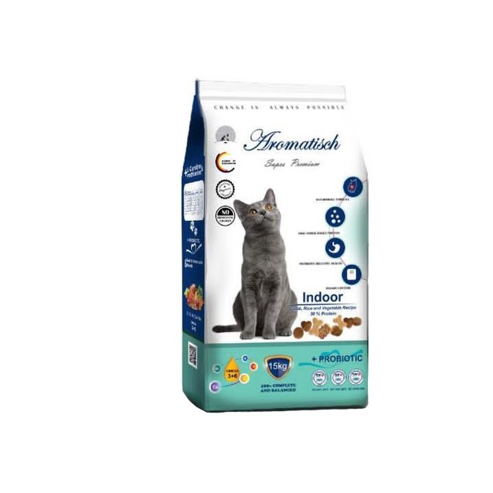 غذای خشک گربه آروماتیش مدل indoor chiken وزن 2 کیلوگرم