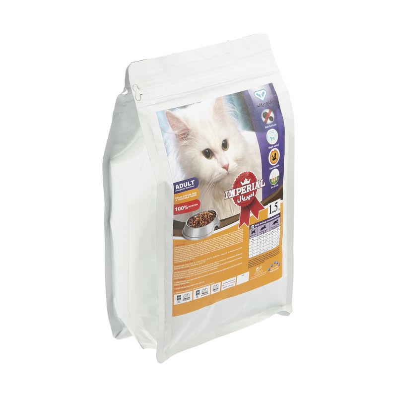 غذای خشک گربه امپریال مدل premium cat adult وزن 1.5 کیلوگرم