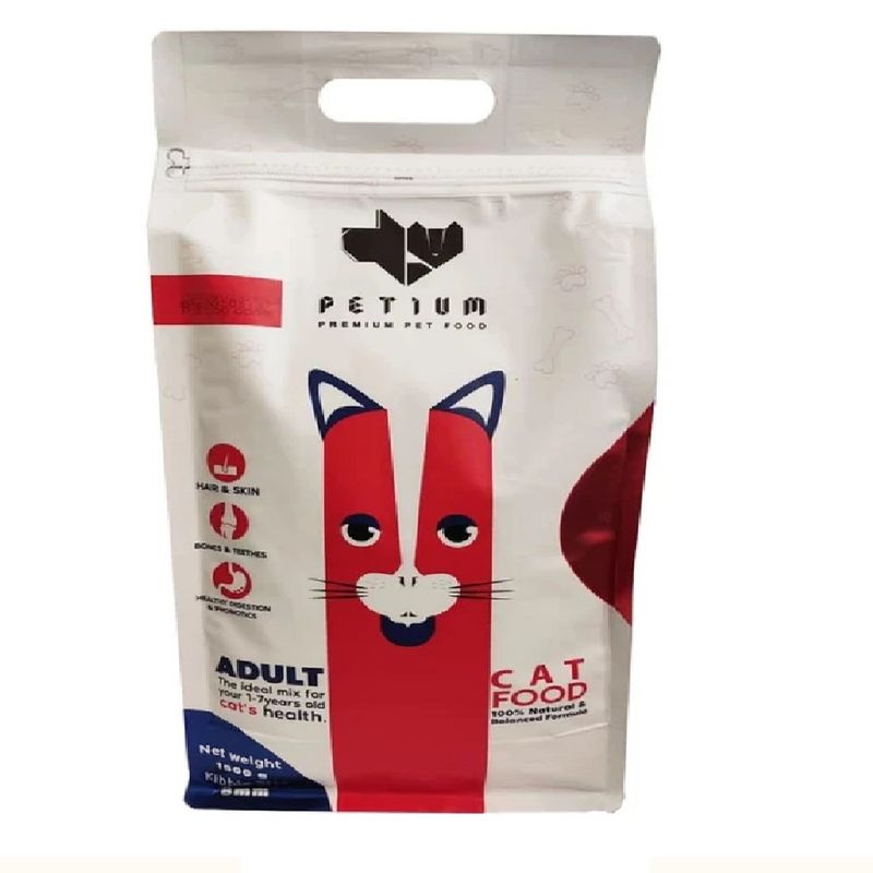 غذای خشک گربه بالغ پتیوم مدل  super adult cat food digia طعم مرغ و گوشت وزن 7 کیلوگرم