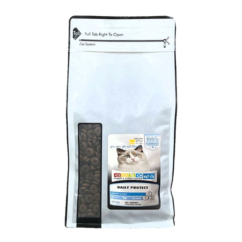 غذای خشک گربه شهرپت مدل daily protect pronature anchovy وزن 1 کیلوگرم