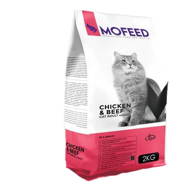 غذای خشک گربه مفید مدل chiken&beef bm وزن 2000 گرم