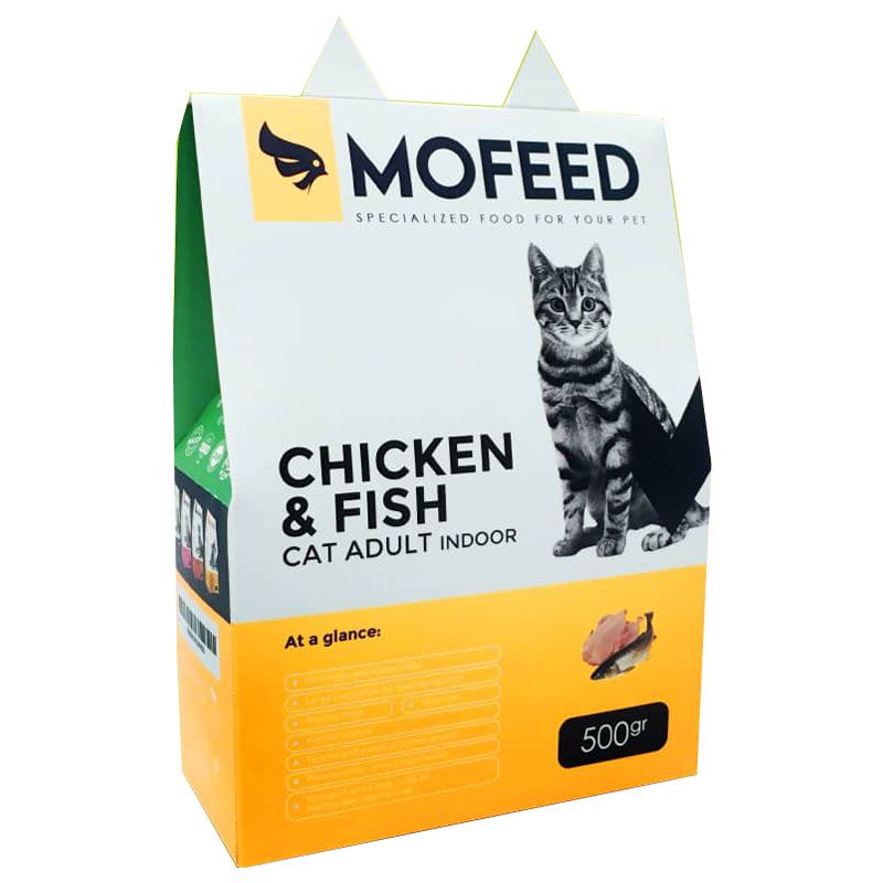 غذای خشک گربه مفید مدل poultry&fish وزن 500 گرم