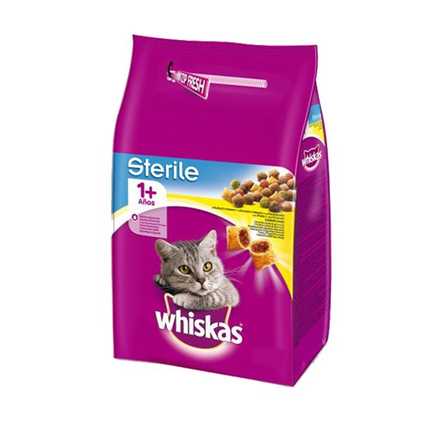 غذای خشک گربه ویسکاس مدل sterilise chicken وزن 1400 گرم