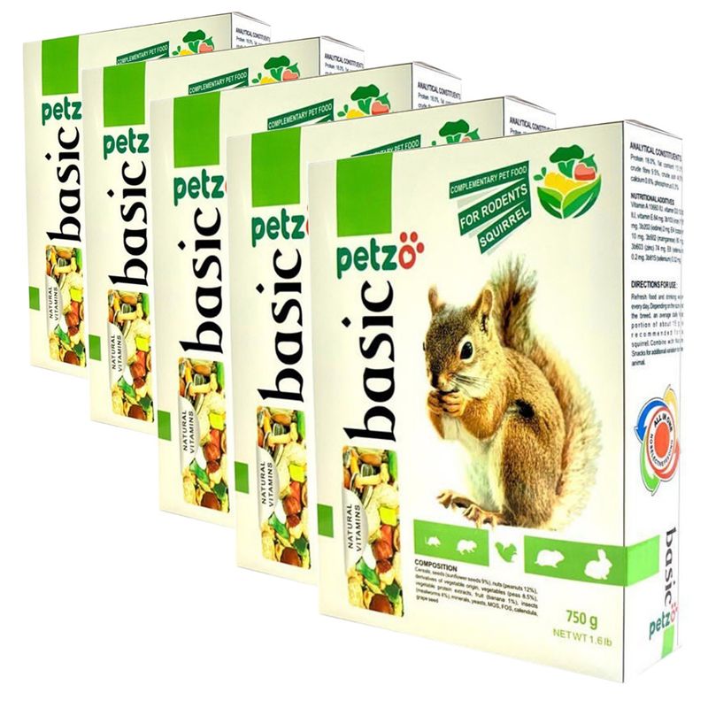 غذای سنجاب پتزو مدل pzsquirrel وزن 750 گرم بسته 5 عددی