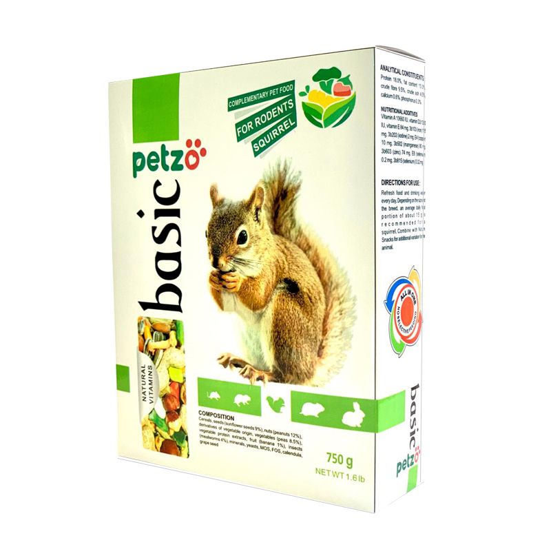 غذای سنجاب پتزو مدل pzsquirrel وزن 750 گرم