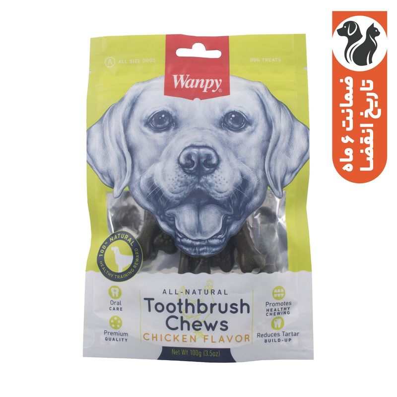 غذای سگ ون پی مدل toothbrush chews chicken وزن 100 گرم
