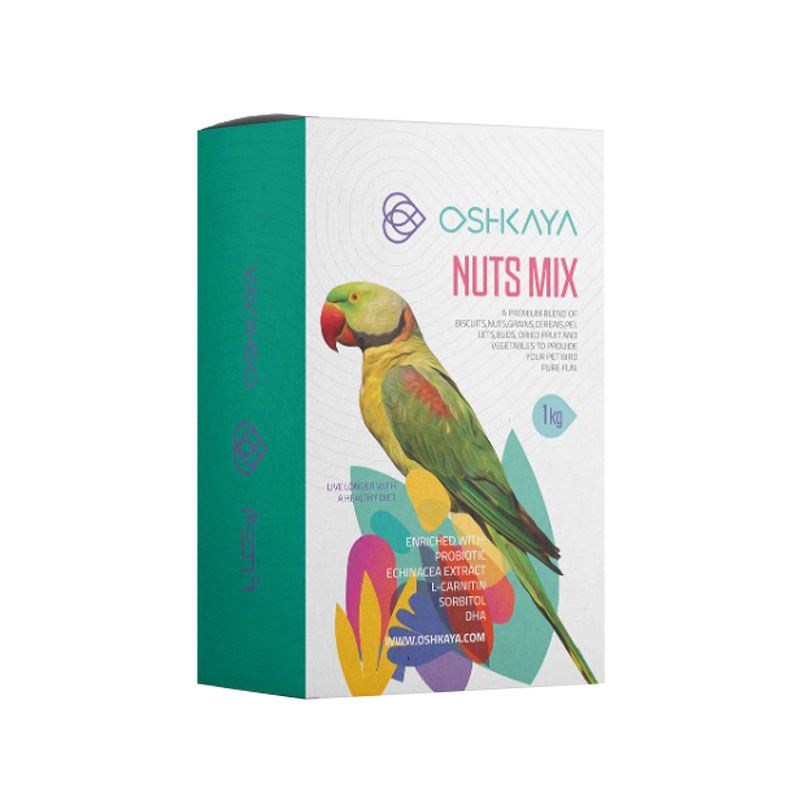 غذای شاه طوطی اوشکایا مدل nuts mix وزن 1 کیلوگرم