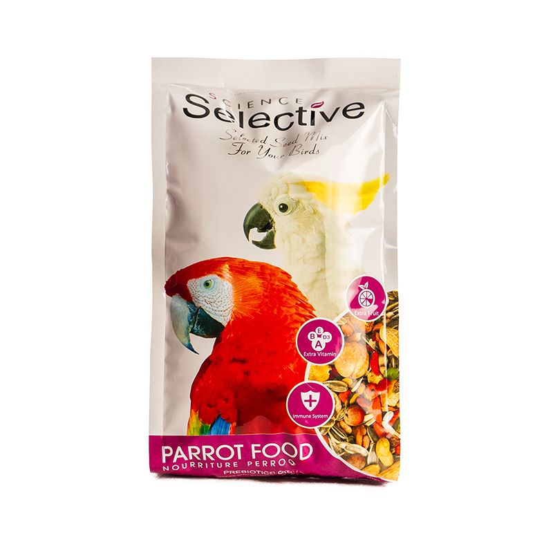 غذای طوطی آرا و کاکادو سلکتیو مدل parrot food وزن 1 کیلوگرم
