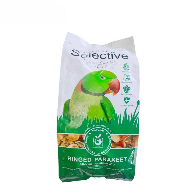 غذای طوطی راهب و گرینچیک سلکتیو مدل ringed parakeet وزن 1 کیلوگرم