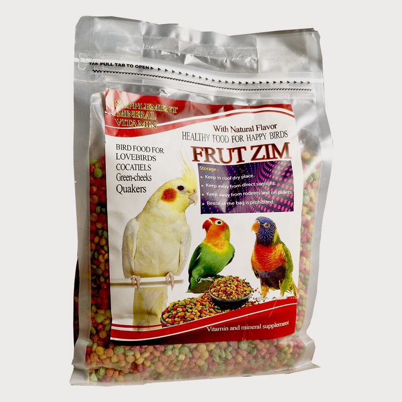 غذای طوطی سانان مدل پلیت میوه ای فروت زیم frutzim وزن 1000 گرم