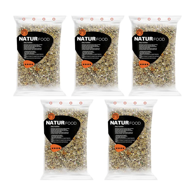 غذای قناری نیچر فود مدل 4 ستاره وزن 500 گرم بسته 5 عددی