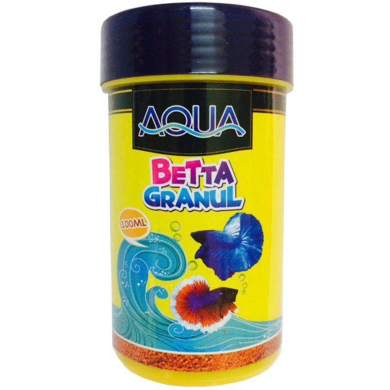 غذای ماهی آکوا مدل betta granul حجم 100 میلی لیتر