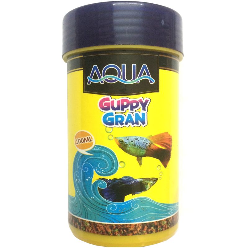 غذای ماهی آکوا مدل guppy gran حجم 100 میلی لیتر