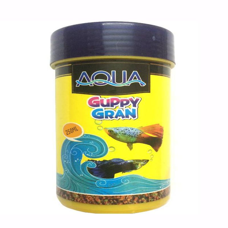 غذای ماهی آکوا مدل guppy gran حجم 250 میلی لیتر
