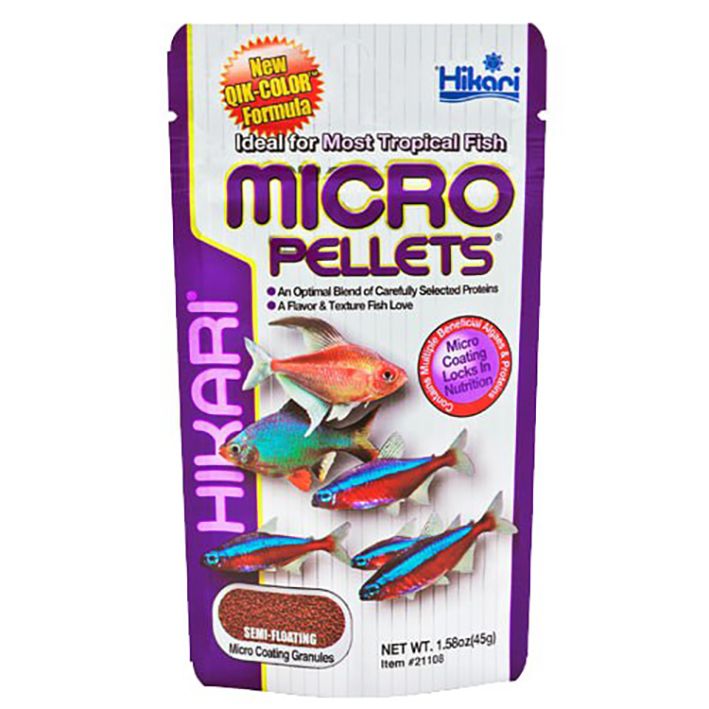 غذای ماهی آکواریوم هیکاری میکرو پلیت مدل micro pellets وزن 45 گرم