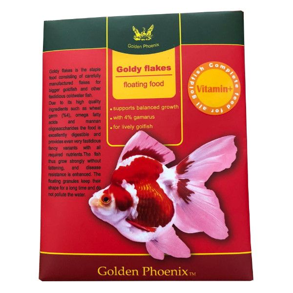 غذای ماهی آکواریوم گلدن فونیکس مدل goldy flake وزن 15گرم