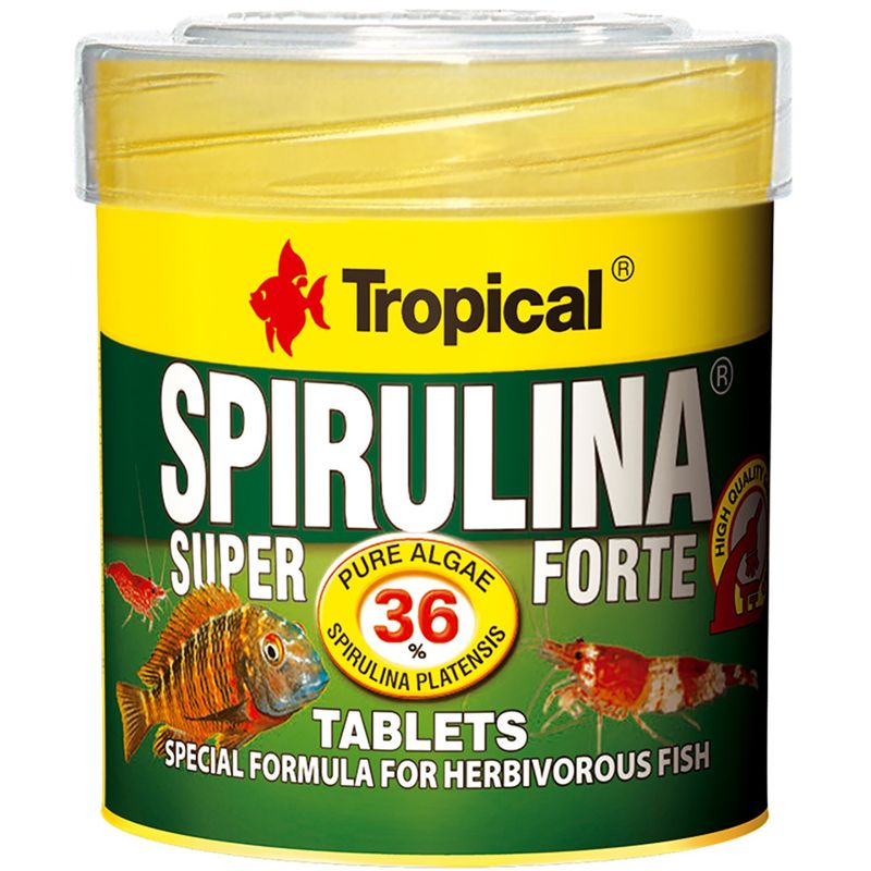 غذای ماهی تروپیکال مدل super spirulina forte tabletes وزن 36 گرم