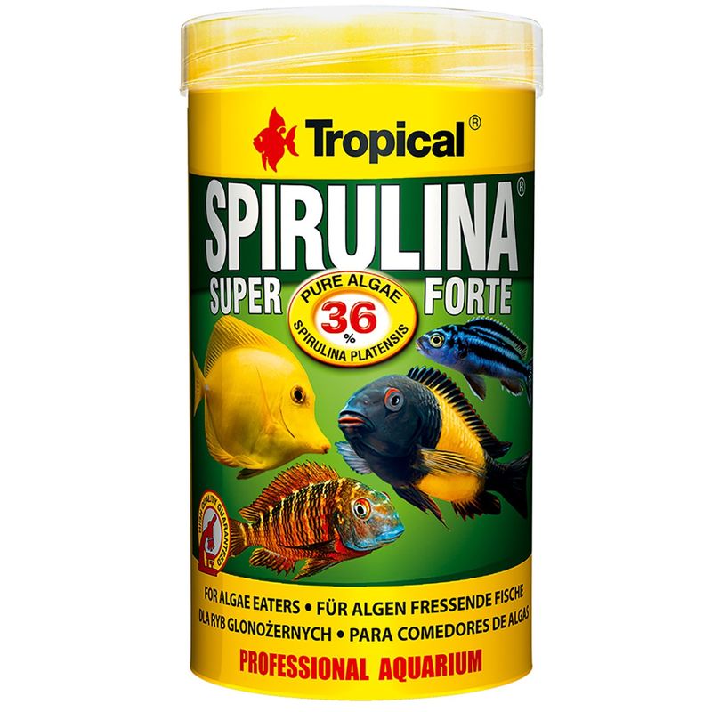 غذای ماهی تروپیکال مدل super spirulina forte وزن 50 گرم
