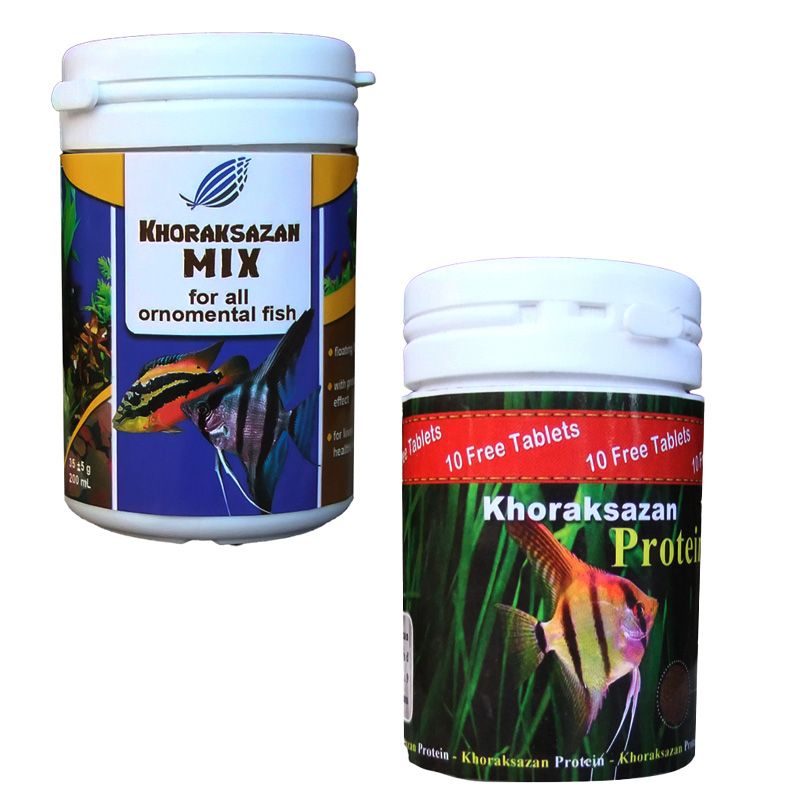 غذای ماهی خوراک سازان کد z105 وزن 135 گرم مجموعه دو عددی