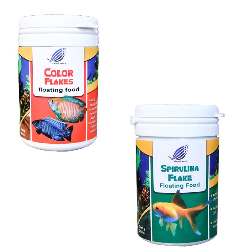غذای ماهی خوراک سازان کد z107 وزن 70 گرم مجموعه دو عددی