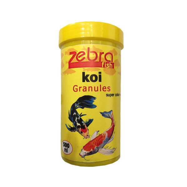 غذای ماهی زبرا مدل koi granules حجم 500 میلی لیتر