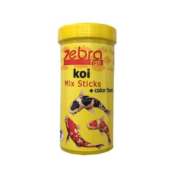 غذای ماهی زبرا مدل koi mix sticks color food حجم 500 میلی لیتر