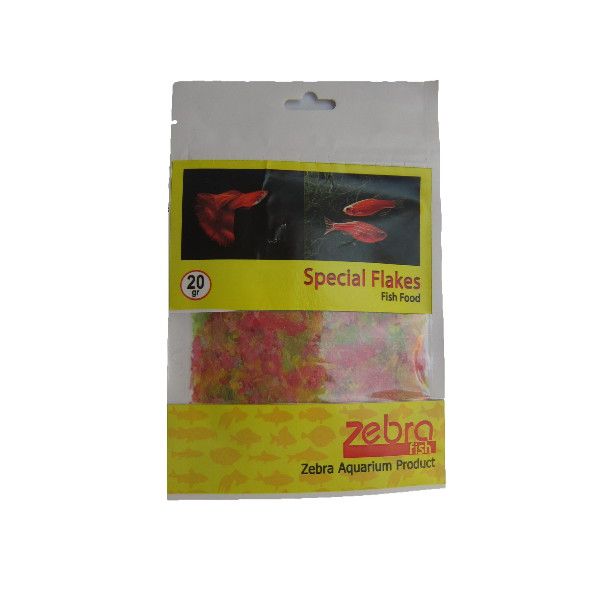 غذای ماهی زبرا مدل special flakes وزن 20 گرم