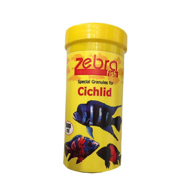 غذای ماهی زبرا مدل special granules for cichlid حجم 500 میلی لیتر