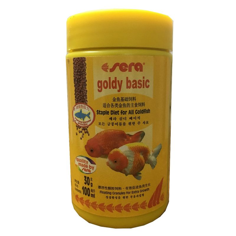 غذای ماهی سرا مدل goldy basic وزن 30 گرم