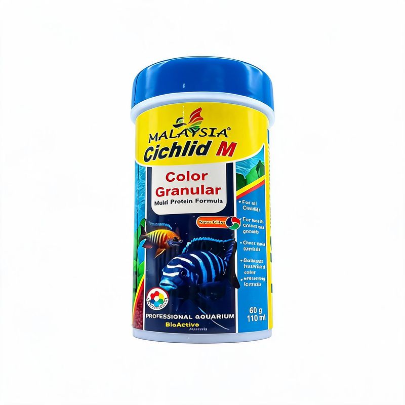 غذای ماهی مالزی مدل cichlid m وزن 60 گرم