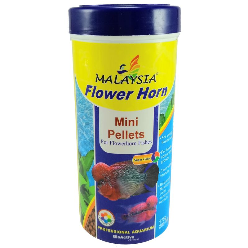 غذای ماهی مالزی مدل flower horn وزن 175 گرم