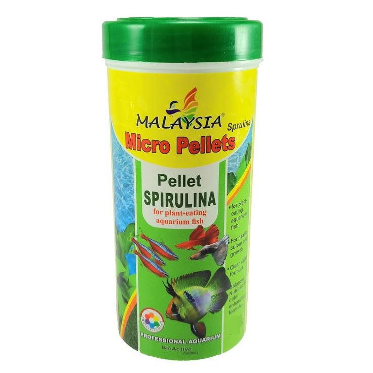 غذای ماهی مالزی مدل micro pellet spirulina وزن50 گرم