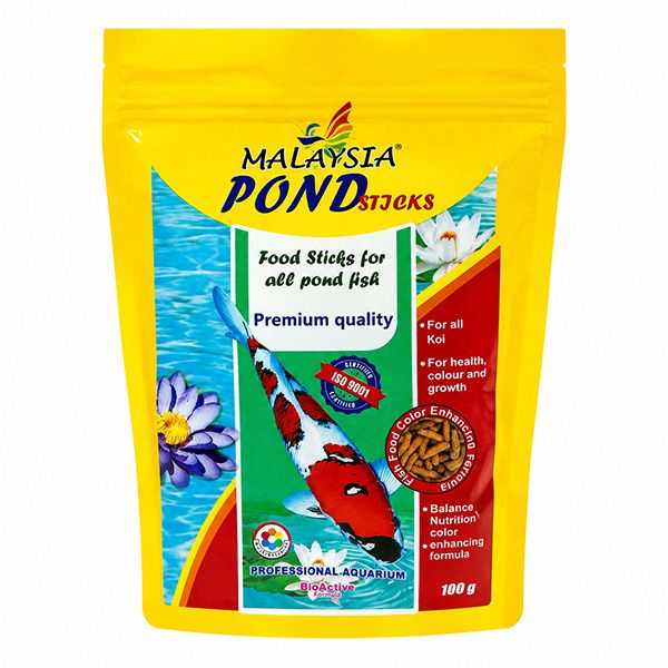غذای ماهی مالزی مدل pond sticks02 وزن 100 گرم