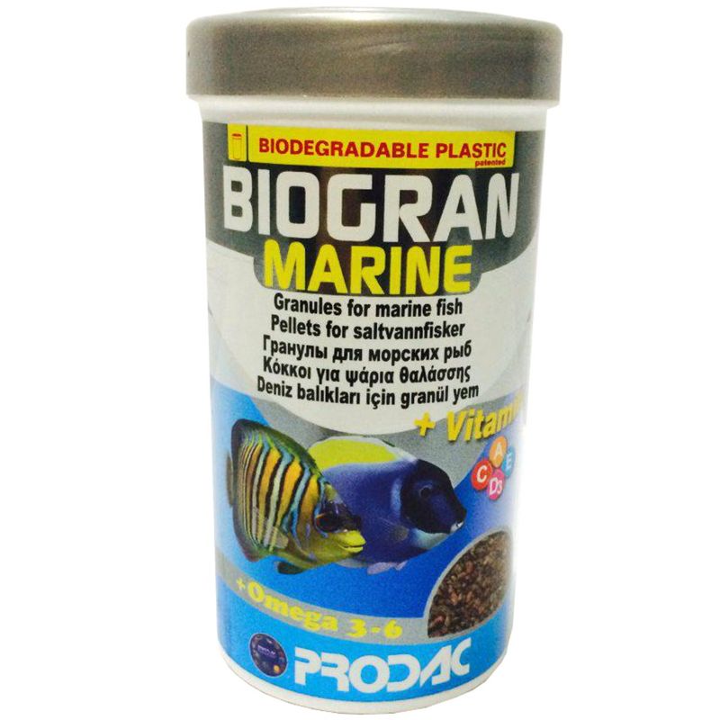 غذای ماهی پروداک مدل biogran marine وزن 100 گرم