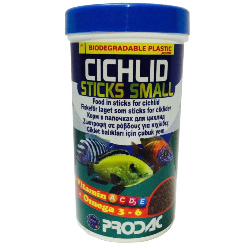 غذای ماهی پروداک مدل cichlid sticks small وزن 90 گرم