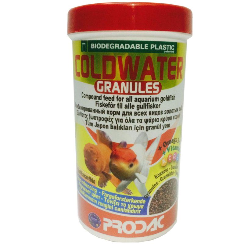 غذای ماهی پروداک مدل cold water granules وزن 100 گرم