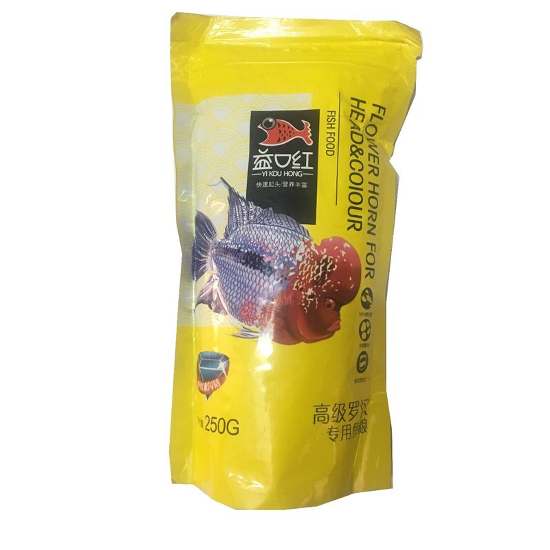 غذای ماهی کویهانگ مدل flower horn for head and color وزن 250 گرم