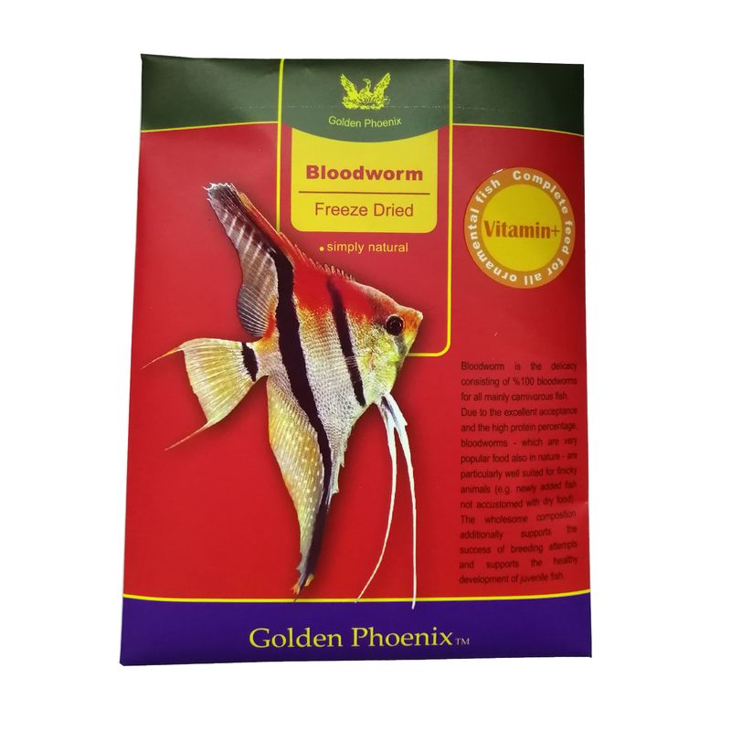 غذای ماهی گلدن فونیکس مدل blood worm وزن 20 گرم