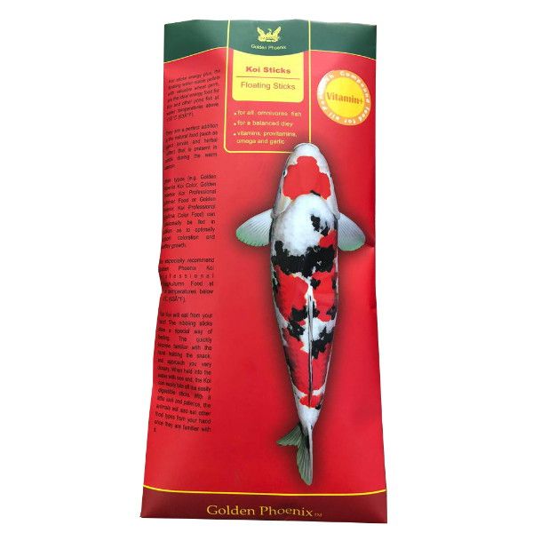 غذای ماهی گلدن فونیکس مدل koi sticks وزن 60 گرم