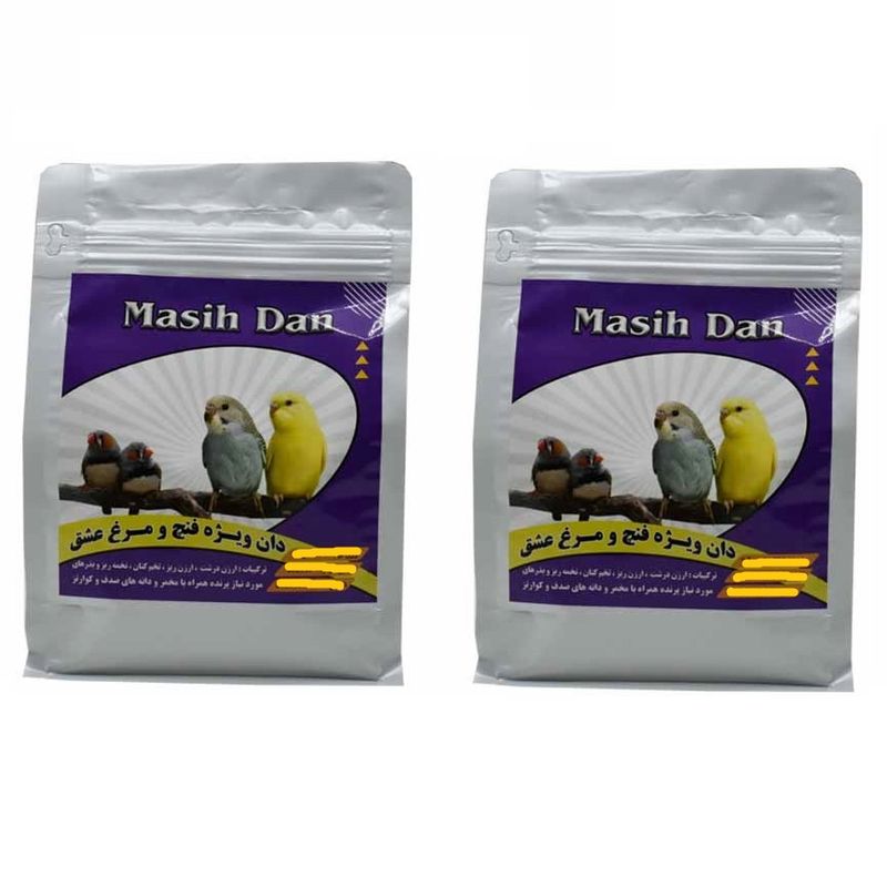 غذای مرغ عشق و فنچ مسیح دان مدل مخلوط وزن 850 بسته 2 عددی