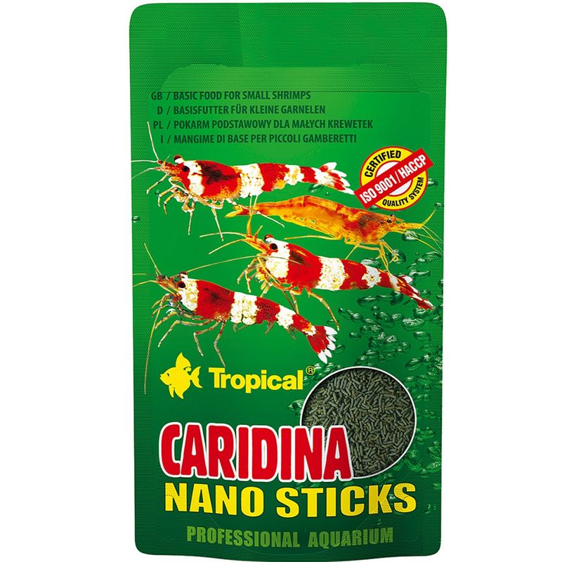 غذای میگو تروپیکال مدلcaridina nano sticks وزن 10 گرم