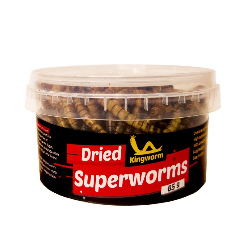 غذای پرنده و ماهی کینگ ورم مدل سوپر میلورم superworm65 وزن 65 گرم